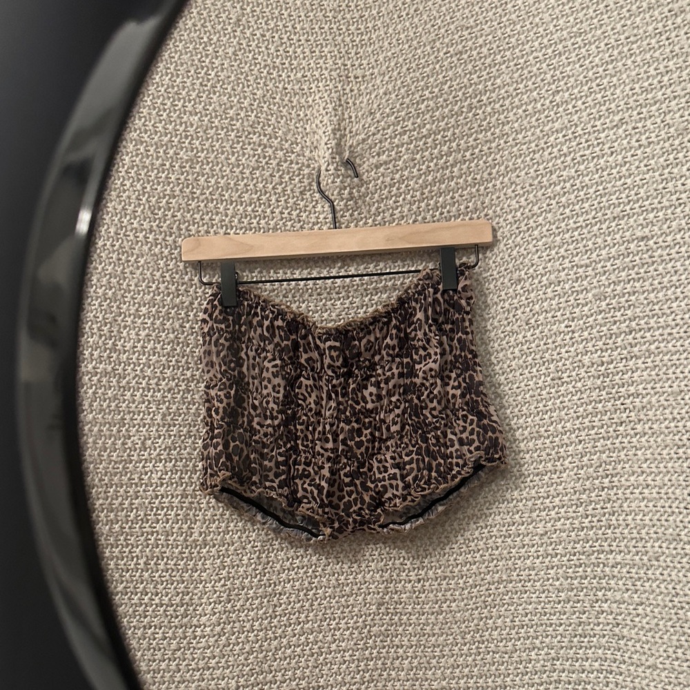 Leopard Print Women's Sleep Shorts